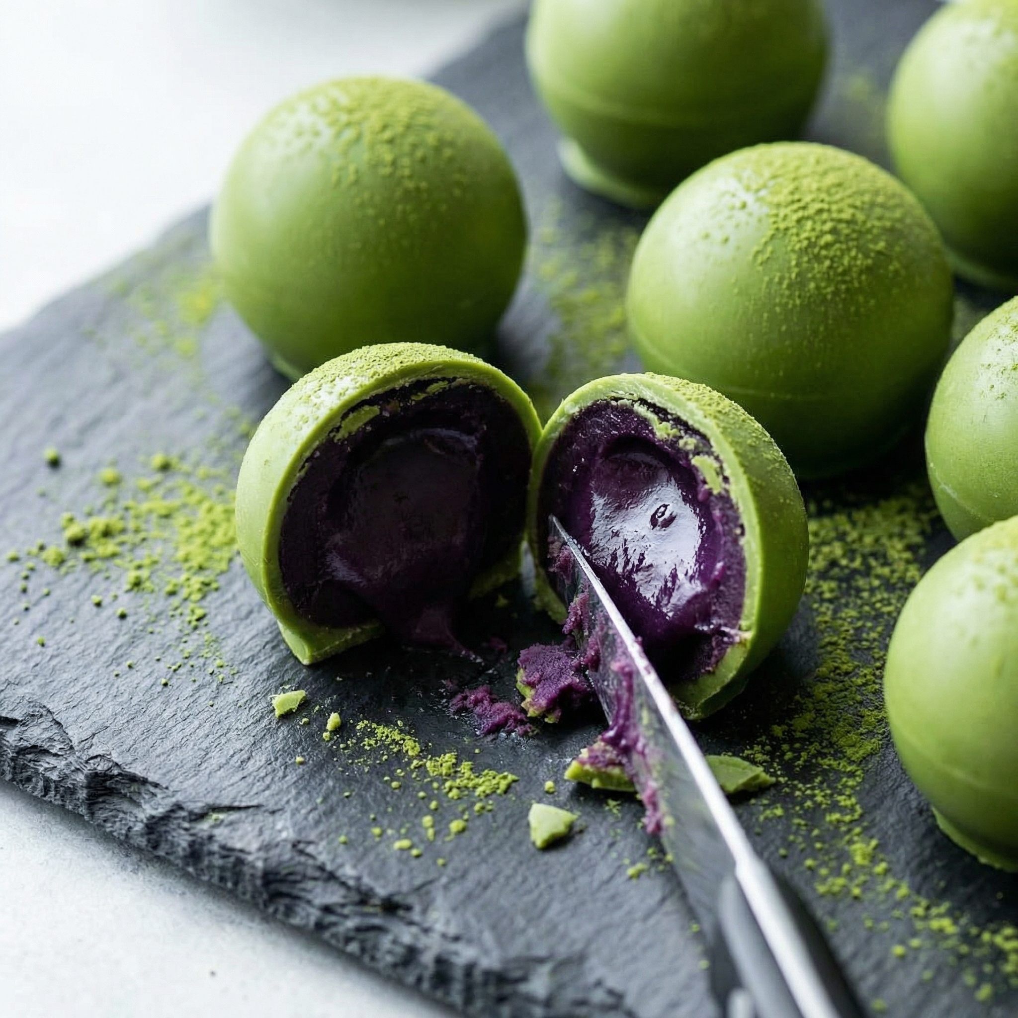 The Ultimate Fusion: Ube-Matcha Lava Bombs