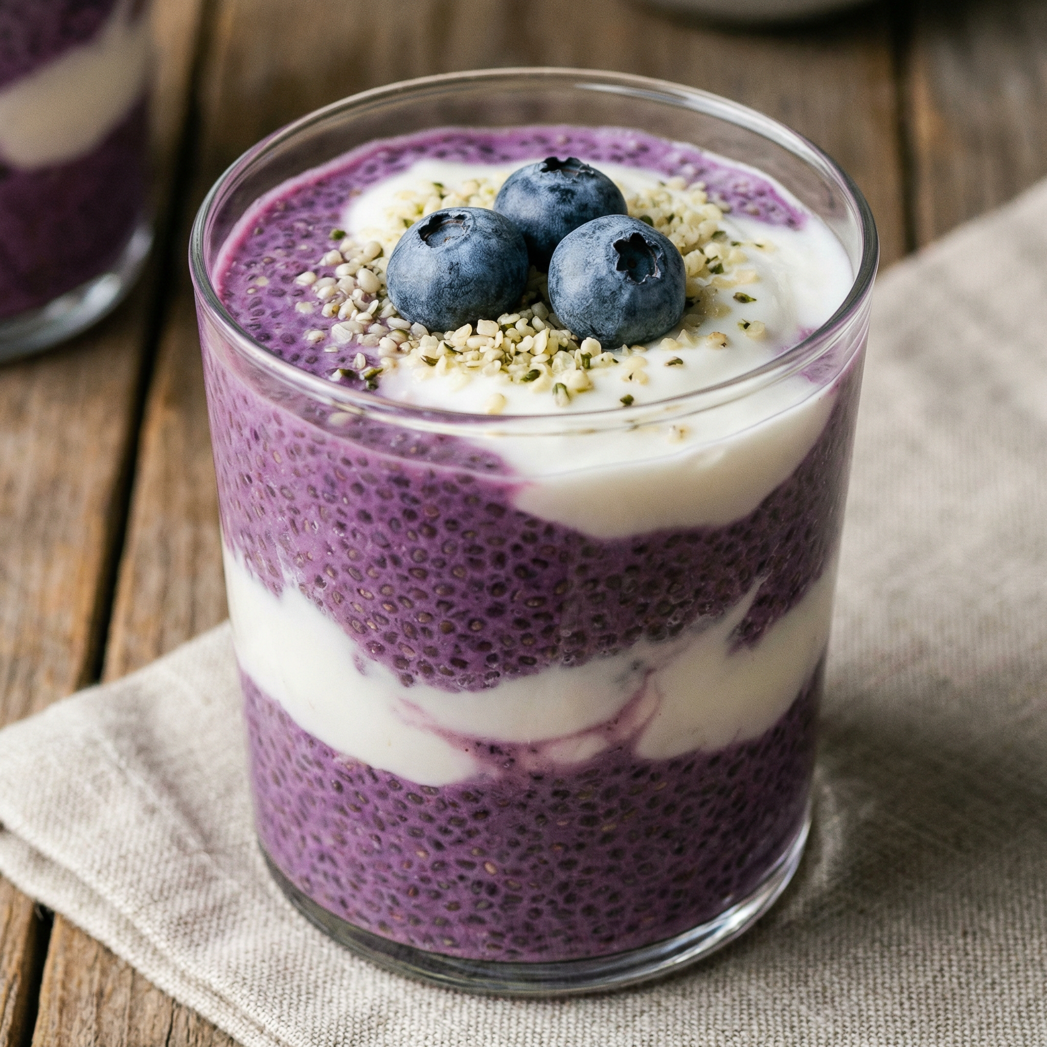 The Ube-Chia "Glow" Pudding