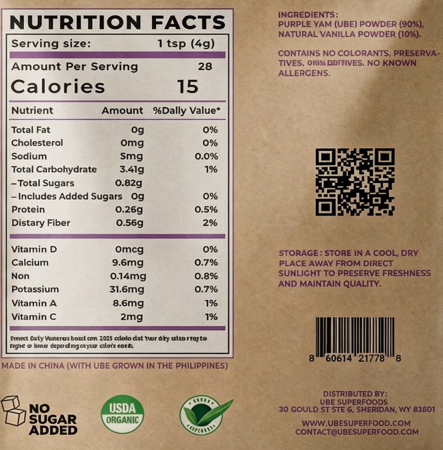 Authentic Ube Premium Ube Powder - Perfect for Lattes, Baking & Smoothies – Ube Superfood
